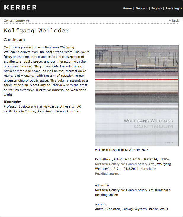 Wolfgang Weileder, Continuum